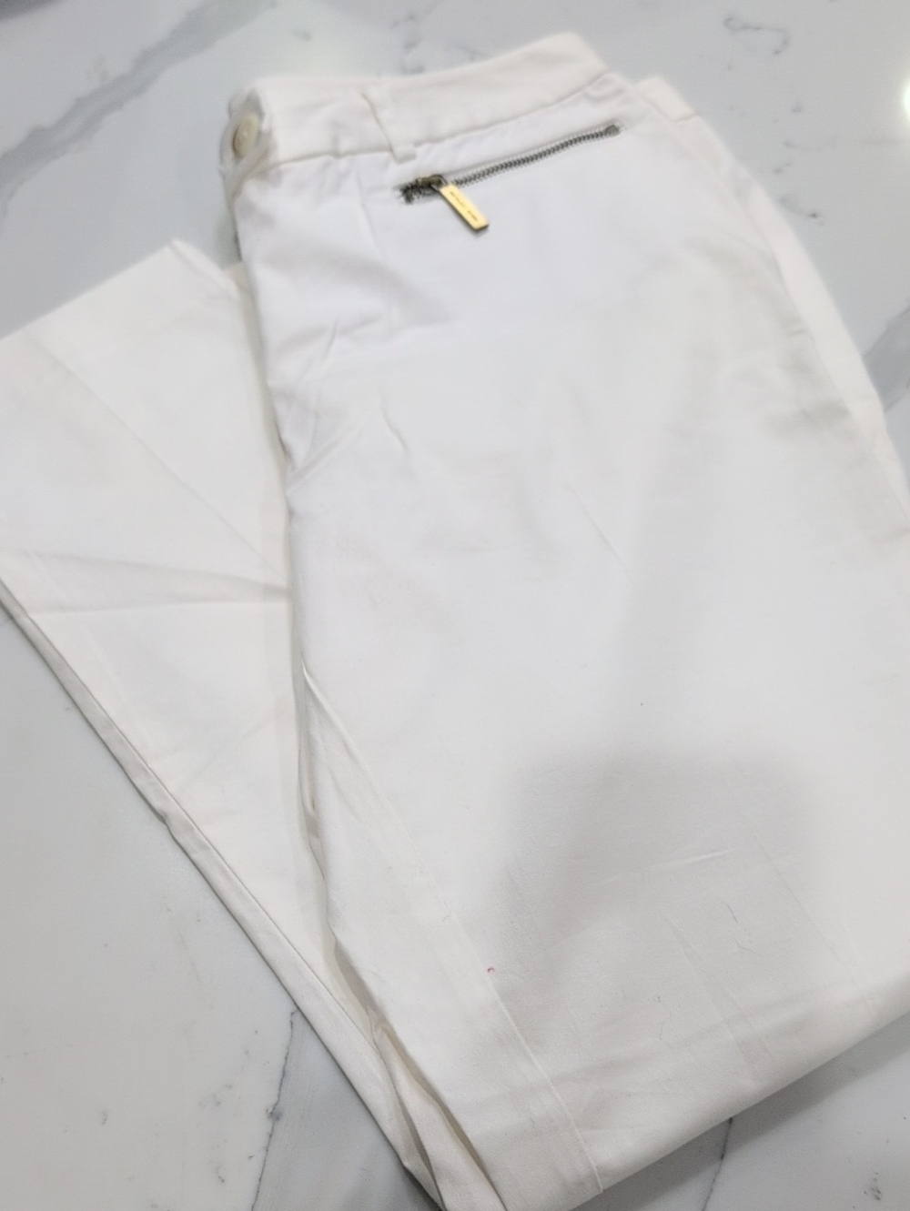 Michael Kors Women's Cotton Off White Pants New Without Tag Size 10